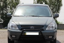 Kia Carnival 2002-2013 гг. Кенгурятник WT003 Черный Нержавейка фото 1