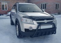Chevrolet Captiva 2006-2019 гг. Кенгурятник WT004 Черный (Нержавейка) фото 2