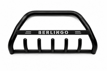 Citroen Berlingo 1996-2008 гг. Кенгурятник WT004 Черный (Нержавейка) фото 1