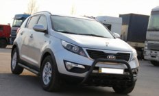Kia Sportage 2010-2015 гг. Кенгурятник WT004 Черный (Нержавейка) фото 3