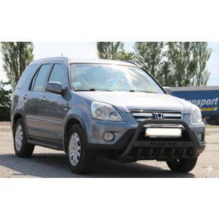 Кенгурятник WT004 Черный (Нержавейка) Honda CRV 2001-2006 гг. фото 2