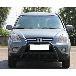Кенгурятник WT004 Черный (Нержавейка) Honda CRV 2001-2006 гг. фото 1