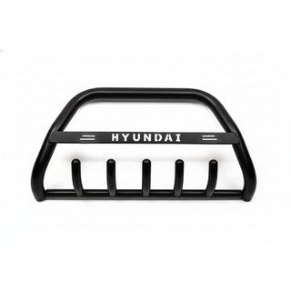 Кенгурятник WT004 Черный (Нержавейка) Hyundai H300, H1, Starex 2008-2020 гг. фото 2