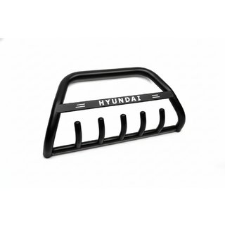 Кенгурятник WT004 Черный (Нержавейка) Hyundai H300, H1, Starex 2008-2020 гг. фото 4