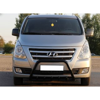 Кенгурятник WT004 Черный (Нержавейка) Hyundai H300, H1, Starex 2008-2020 гг. фото 1