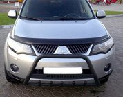 Mitsubishi Outlander 2006-2012 гг. Кенгурятник WT004 Черный (Нержавейка) фото 1