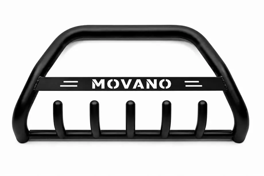 Opel Movano 2004-2010 гг. Кенгурятник WT004 Черный (Нержавейка) Image