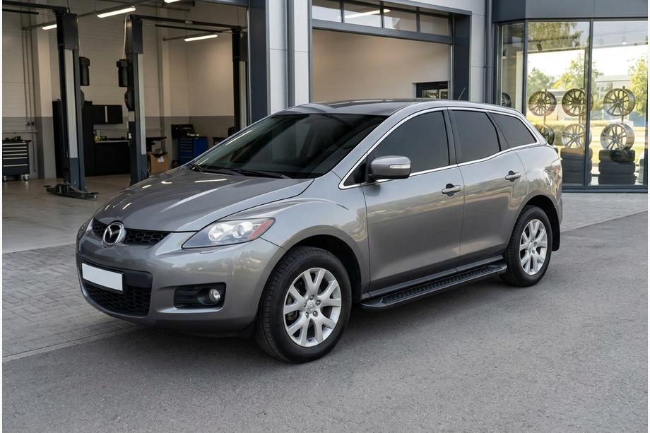 Mazda CX-7 2006-2012 гг. Боковые Подножки Allmond Black (2 шт., Алюминий) Image