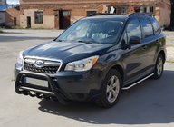 Subaru Forester 2013-2018 гг. Кенгурятник WT003 Черный Нержавейка фото 1