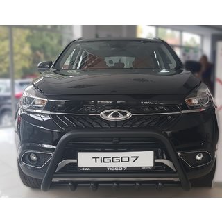 Кенгурятник WT003 Черный Нержавейка Chery Tiggo 7 2016-2019 гг. фото 1