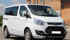 Ford Custom 2013-2022 гг. Кенгурятник WT003 Черный Нержавейка фото 4