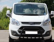 Ford Custom 2013-2022 гг. Кенгурятник WT003 Черный Нержавейка фото 3