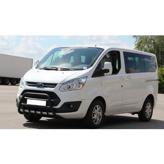 Кенгурятник WT003 Черный Нержавейка Ford Custom 2013-2022 гг. фото 1