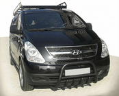 Hyundai H300, H1, Starex 2008-2020 гг. Кенгурятник WT003 Черный Нержавейка фото 6