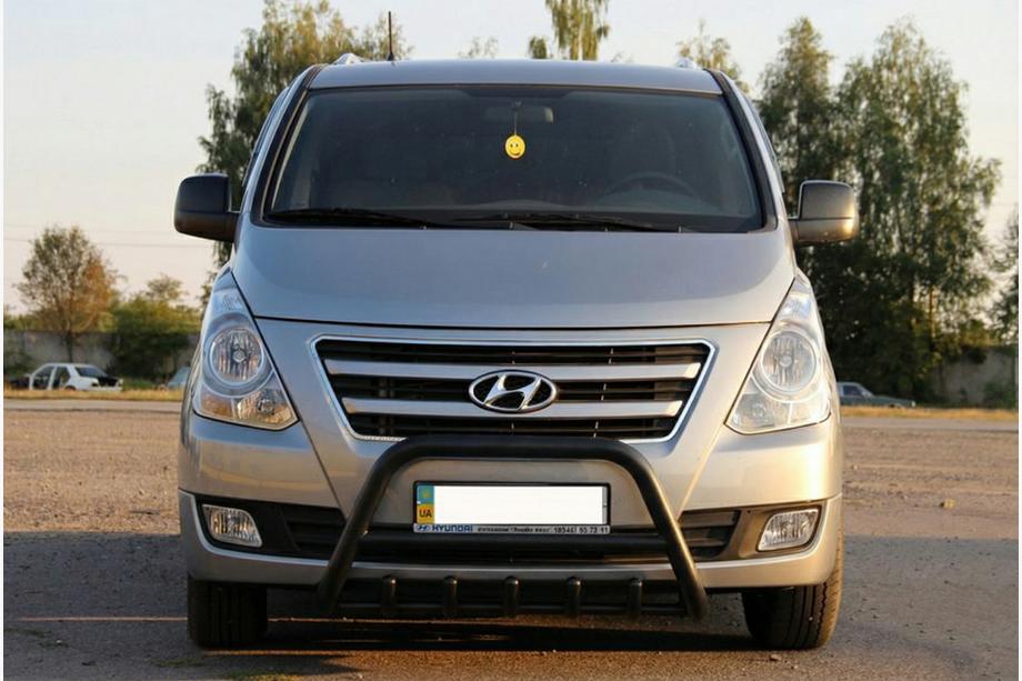 Hyundai H300, H1, Starex 2008-2020 гг. Кенгурятник WT003 Черный Нержавейка Image