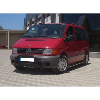 Кенгурятник WT003 Черный (Нержавеющая сталь) Mercedes Vito W638 1996-2003 гг. фото 4