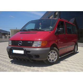 Кенгурятник WT003 Черный (Нержавеющая сталь) Mercedes Vito W638 1996-2003 гг. фото 3