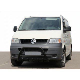 Кенгурятник WT003 Черный (Нержавеющая сталь) Volkswagen T5 Caravelle 2004-2010 гг. фото 1