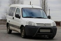 Citroen Berlingo 1996-2008 гг. Кенгурятник WT003 Black (нерж) фото 1