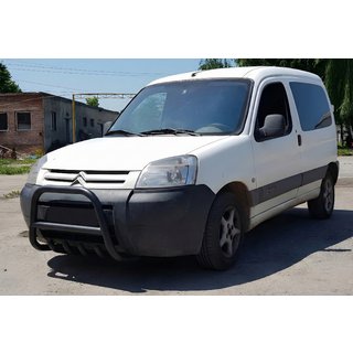 Кенгурятник WT003 Black (нерж) Citroen Berlingo 1996-2008 гг. фото 3