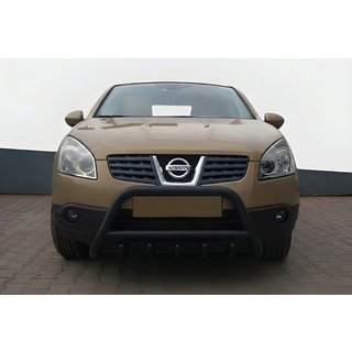 Кенгурятник WT003 Black (нерж) Nissan Qashqai 2010-2014 гг. фото 1