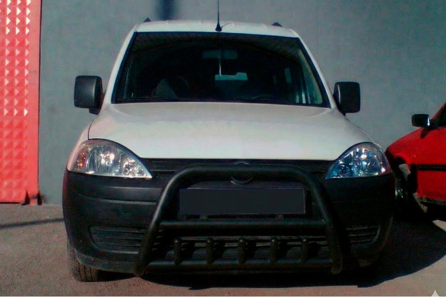 Opel Combo 2002–2012 гг. Кенгурятник WT003 Black (нерж) Image