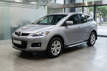 Mazda CX-7 2006-2012 гг. Боковые Подножки Allmond Grey (2 шт., Алюминий) фото 1