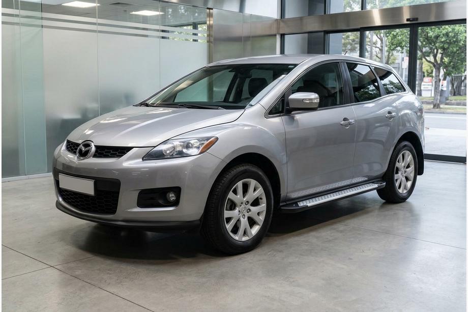 Mazda CX-7 2006-2012 гг. Боковые Подножки Allmond Grey (2 шт., Алюминий) Image