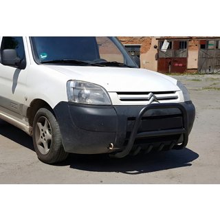 Кенгурятник WT003 Black (нерж) Peugeot Partner 1996-2008 гг. фото 3