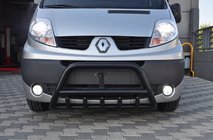 Opel Vivaro 2001–2015 гг. Кенгурятник WT003 Черный (Нержавеющая сталь) фото 1
