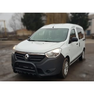 Кенгурятник WT003 Черный Нержавейка Renault Lodgy 2013-2022 гг. фото 4