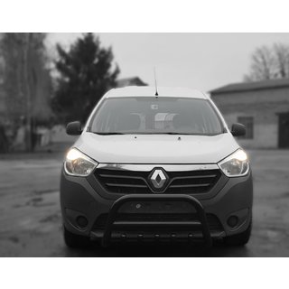 Кенгурятник WT003 Черный Нержавейка Renault Lodgy 2013-2022 гг. фото 3