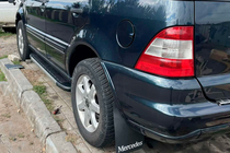 Mercedes ML W163 1997-2005 гг. Боковые Подножки Duru (2 шт., Алюминий) фото 1