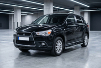 Mitsubishi ASX 2010-2023 гг. Боковые Подножки Maydos V1 (2 шт., Алюминий и Нержавейка) фото 1