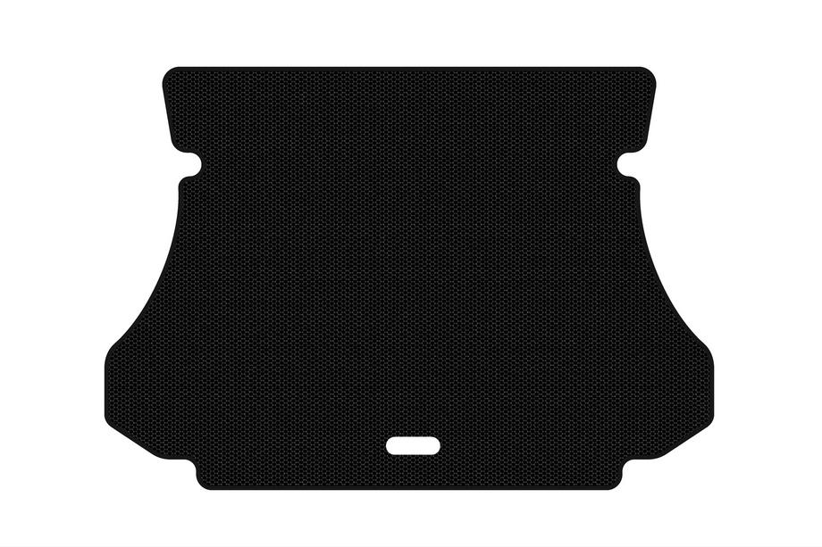 Hyundai Santa Fe 1 2000-2006 гг. Резиновый коврик в багажник Carsuit (Черный) Image