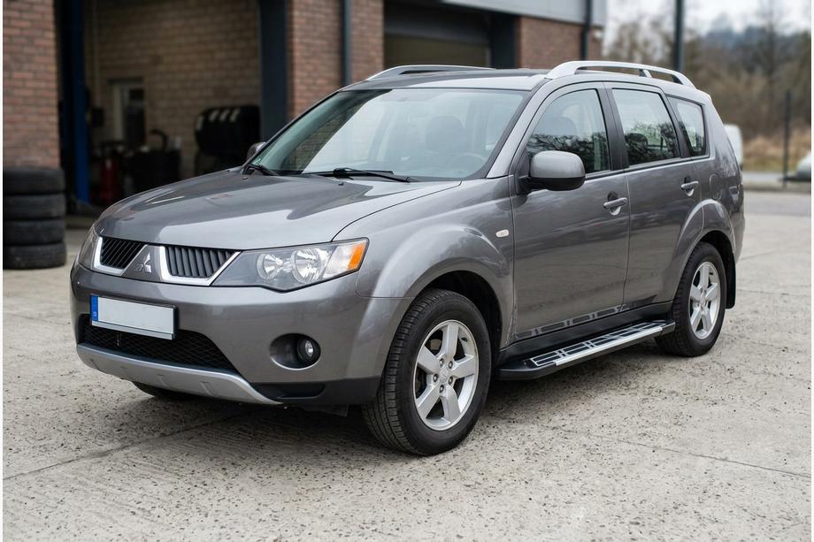 Mitsubishi Outlander 2006-2012 гг. Боковые Подножки Sunrise (2 шт., Алюминий) Image