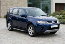 Mitsubishi Outlander 2006-2012 гг. Боковые Подножки Duru (2 шт., Алюминий) фото 1