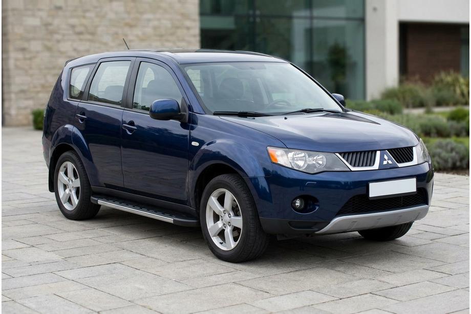 Mitsubishi Outlander 2006-2012 гг. Боковые Подножки Duru (2 шт., Алюминий) Image