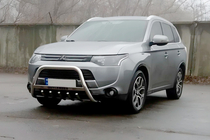 Mitsubishi Outlander 2012-2021 гг. Кенгурятник WT004 (нержавейка) фото 2