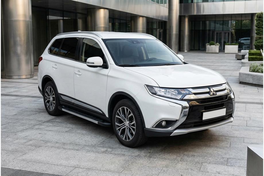 Mitsubishi Outlander 2012-2021 гг. Боковые пороги RedLine V1 (2 шт., алюминий) Image