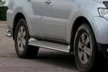 Mitsubishi Pajero Wagon IV 2006-2021 гг. Боковые трубы (2 шт., нержавейка) фото 4