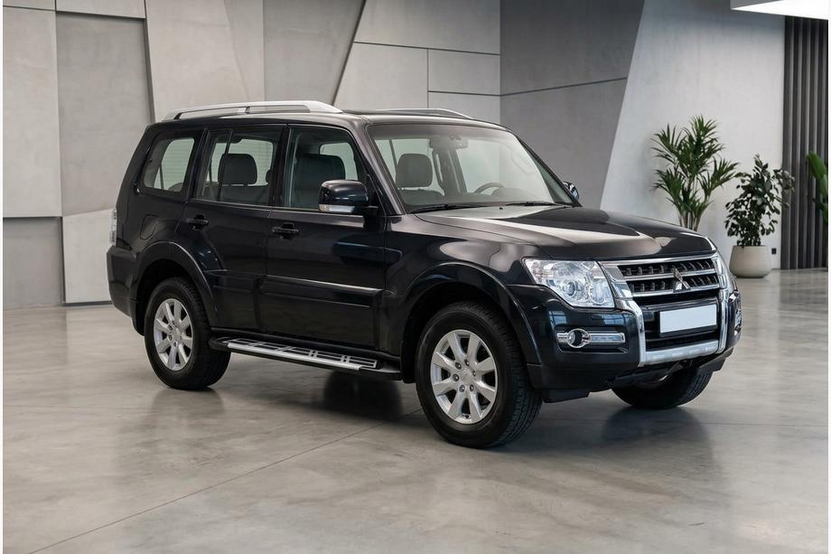 Mitsubishi Pajero Wagon IV 2006-2021 гг. Боковые Подножки Sunrise (2 шт., Алюминий) Image