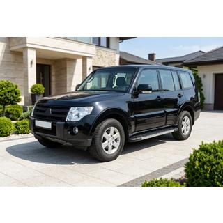 Боковые пороги RedLine V1 (2 шт., алюминий) Mitsubishi Pajero Wagon IV 2006-2021 гг. фото 1