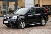 Nissan X-trail T31 2007-2014 гг. Боковые Подножки Line (2 шт., Алюминий) фото 1