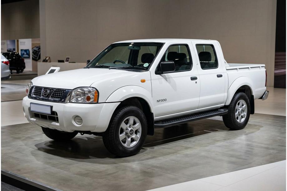 Nissan NP300 1999-2015 гг. Боковые Подножки Allmond Black (2 шт., Алюминий) Image