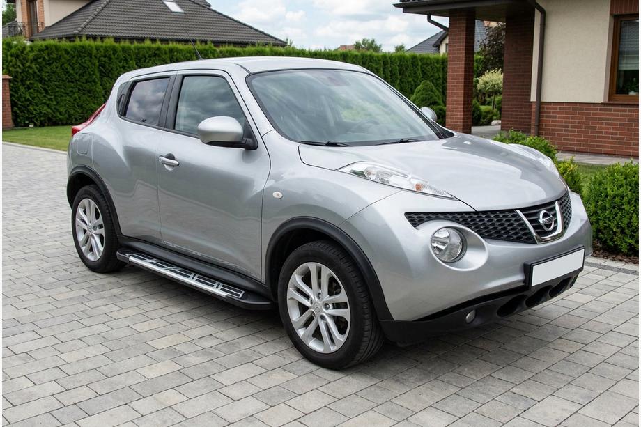 Nissan Juke 2010-2019 гг. Боковые Подножки Sunrise (2 шт., Алюминий) Image