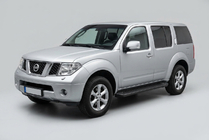 Nissan Pathfinder R51 2005-2014 гг. Боковые Подножки Allmond Black (2 шт., Алюминий) фото 1