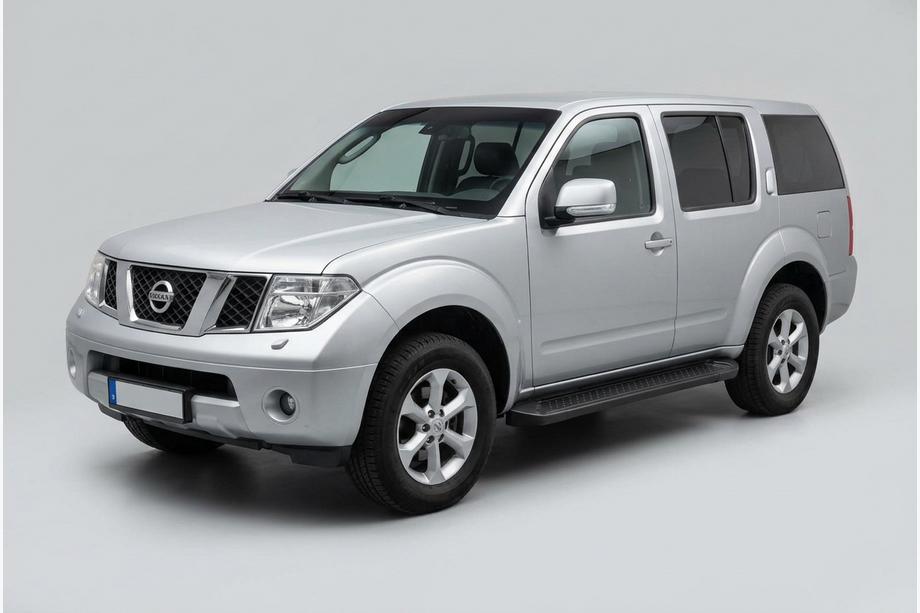 Nissan Pathfinder R51 2005-2014 гг. Боковые Подножки Allmond Black (2 шт., Алюминий) Image
