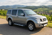 Nissan Pathfinder R51 2005-2014 гг. Боковые Подножки Sunrise (2 шт., Алюминий) фото 1