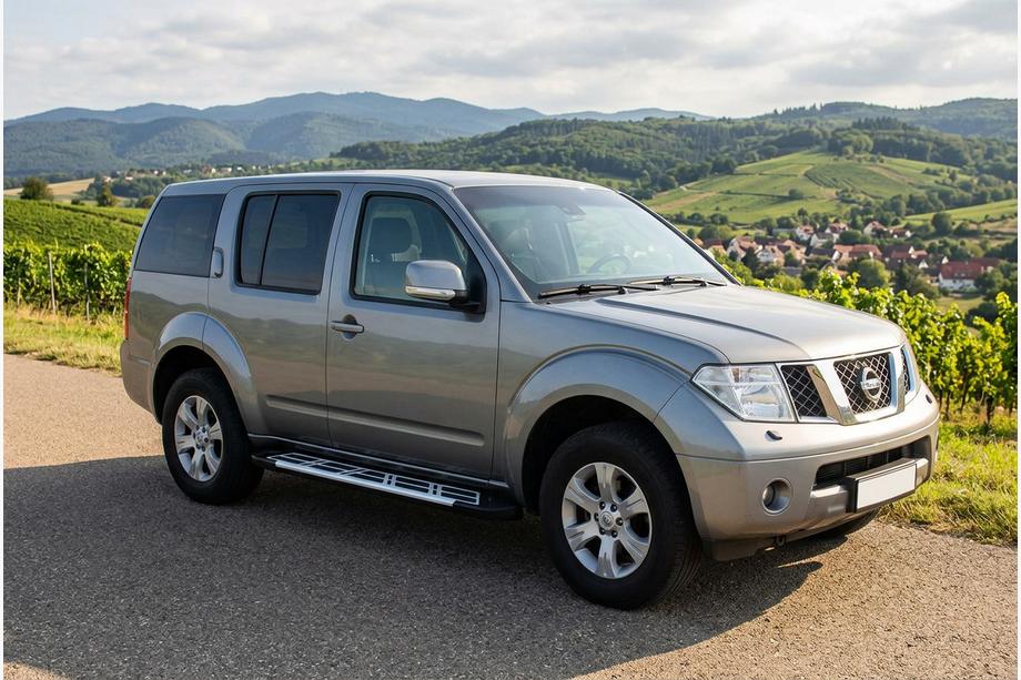Nissan Pathfinder R51 2005-2014 гг. Боковые Подножки Sunrise (2 шт., Алюминий) Image